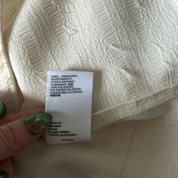 Anthropologie Maeve | top with straps | back keyhole & eyelash stripe | size 14 - Picture 6 of 6